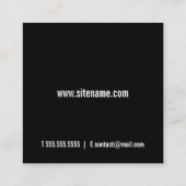 Professionele moderne fotograaf vierkante visitekaartje (Achterkant)