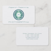 Professionele moderne futuristische lensafdekking visitekaartje (Voorkant / Achterkant)