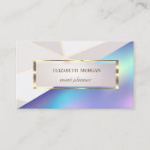 Professionele, moderne geometrische, holografische visitekaartje (Voorkant)