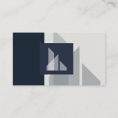 Professionele moderne geometrische strakke Navy bl Visitekaartje (Achterkant)