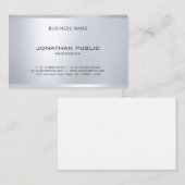 Professionele, moderne Glam Silver-look elegant st Visitekaartje (Voorkant / Achterkant)