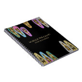 Professionele Moderne Glitter Haarclip Haarstylist Notitieboek (Rechterzijde)