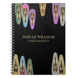 Professionele Moderne Glitter Haarclip Haarstylist Notitieboek