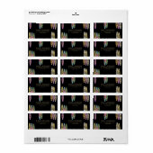 Professionele moderne glitter haarclips adres etiket (Full Sheet)