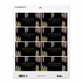 Professionele Moderne Glitter Hair Clips Verzendin Etiket (Full Sheet)