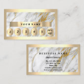 Professionele, moderne Gold Lijst Grijze Loyality Visitekaartje (Voorkant / Achterkant)