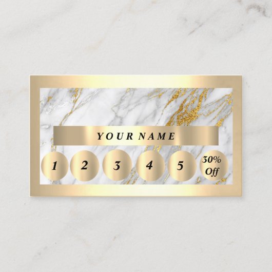 Professionele, moderne Gold Lijst Grijze Loyality Visitekaartje (Voorkant)