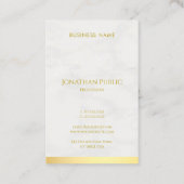 Professionele, moderne Gold Marble Handgeschreven  Visitekaartje (Achterkant)