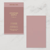 Professionele moderne Gold Text Name Chic Sjabloon Visitekaartje (Voorkant / Achterkant)