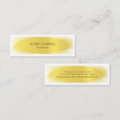 Professionele moderne gouden look minimalistisch e mini visitekaartje (Voorkant / Achterkant)