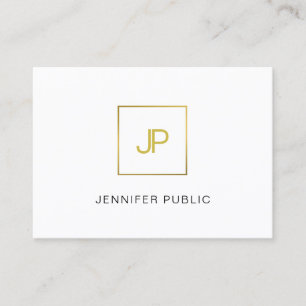 Professionele Moderne Gouden Monogram Creatieve Vo Visitekaartje