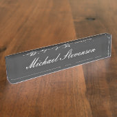 Professionele moderne grafische voorkeuren naambordje (Zijkant)