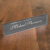 Professionele moderne grafische voorkeuren naambordje (Zijkant)