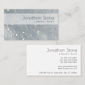 Professionele moderne grijze en witte betonnen tex visitekaartje (Voorkant / Achterkant)