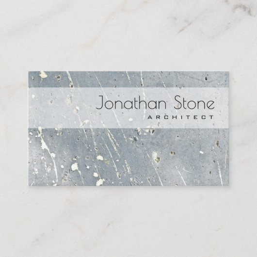 Professionele moderne grijze en witte betonnen tex visitekaartje (Voorkant)