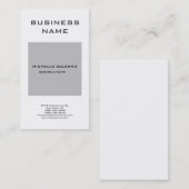 Professionele moderne grijze minimalistisch visitekaartje (Voorkant / Achterkant)