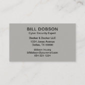 Professionele moderne grijze Visitekaartjes (Achterkant)