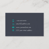 Professionele, moderne, groene bedrijven visitekaartje (Achterkant)