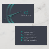 Professionele, moderne, groene bedrijven visitekaartje (Voorkant / Achterkant)