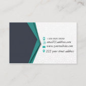 Professionele, moderne, groene bedrijven visitekaartje (Achterkant)