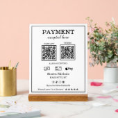 Professionele Moderne Haarstylist QR Code Betaling Acryl Bord (Huwelijk)