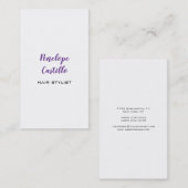 Professionele, moderne, handgeschreven haarlijst visitekaartje (Voorkant / Achterkant)