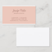 Professionele, moderne handgeschreven minimalistis visitekaartje (Voorkant / Achterkant)