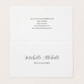 Professionele moderne handgeschreven visitekaartje (Buitenkant ongevouwen)