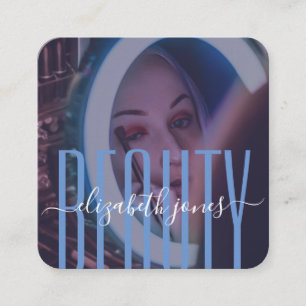 Professionele moderne handtekening Blauw en Witte  Vierkante Visitekaartje