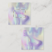 Professionele moderne holografisch, Lijst, Confett Kortingskaartje (Voorkant / Achterkant)