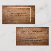 Professionele moderne houten blik visitekaartje (Voorkant / Achterkant)