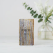 Professionele moderne houten korrel #4 visitekaartje (Staand voorkant)