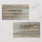 Professionele moderne houten korreltextuur #3 visitekaartje (Voorkant / Achterkant)