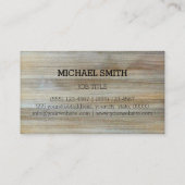 Professionele moderne houten korreltextuur #3 visitekaartje (Achterkant)