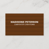 professionele moderne houten timmerbouw visitekaartje (Voorkant)