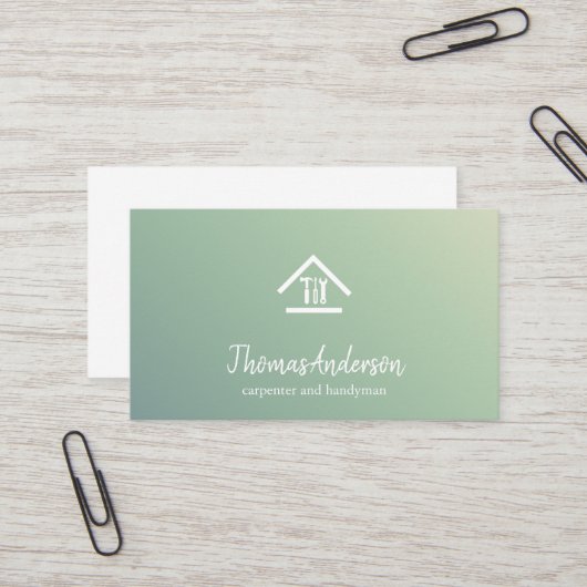 Professionele Moderne Huis Reparatie Handyman Visitekaartje (Voorkant / Achterkant in situ)