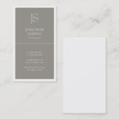 Professionele Moderne Initiaal Elegante Schone Sja Visitekaartje (Voorkant / Achterkant)
