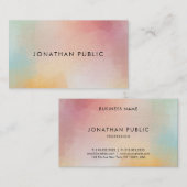 Professionele, moderne, kleurrijke Abstracte art e Visitekaartje (Voorkant / Achterkant)