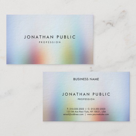 Professionele, moderne, kleurrijke Abstracte art e Visitekaartje (Voorkant / Achterkant)