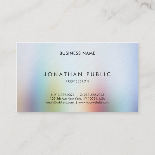 Professionele, moderne, kleurrijke Abstracte art e Visitekaartje (Achterkant)