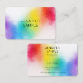 Professionele Moderne Kleurrijke Elegante Sjabloon Visitekaartje (Voorkant / Achterkant)