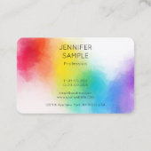 Professionele Moderne Kleurrijke Elegante Sjabloon Visitekaartje (Achterkant)