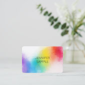 Professionele Moderne Kleurrijke Elegante Sjabloon Visitekaartje (Staand voorkant)