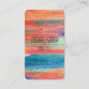 Professionele, moderne kleurrijke houten korrel #5 visitekaartje