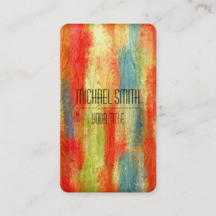 Professionele moderne kleurrijke houtkorrel #2 visitekaartje