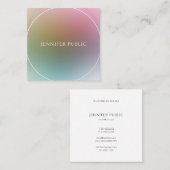 Professionele, moderne kleurrijke Sjabloon elegant Vierkante Visitekaartje (Voorkant / Achterkant)