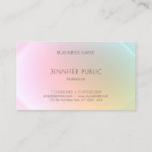 Professionele, moderne kleurrijke Sjabloon elegant Visitekaartje (Achterkant)