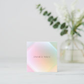 Professionele moderne kleurrijke Sjabloon Trendy Vierkante Visitekaartje (Staand voorkant)