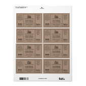 Professionele moderne Kraft Face Serum Labels (Full Sheet)