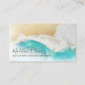 Professionele moderne kust strand Waterverf Visitekaartje (Voorkant)